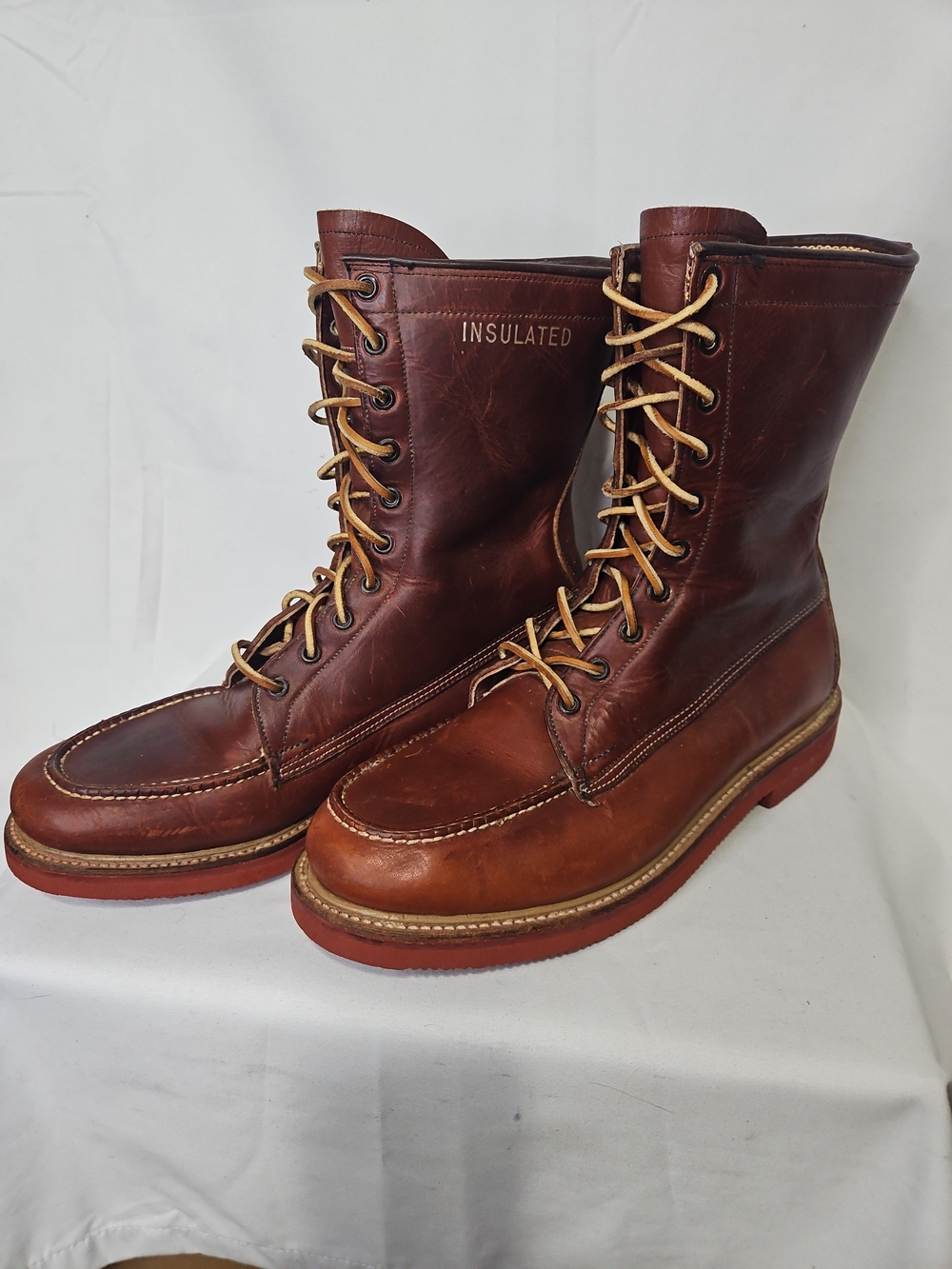 John C Roberts 3217 Outdoorsman Vintage Insulated Work Boots Moc Toe Men's 10.5C